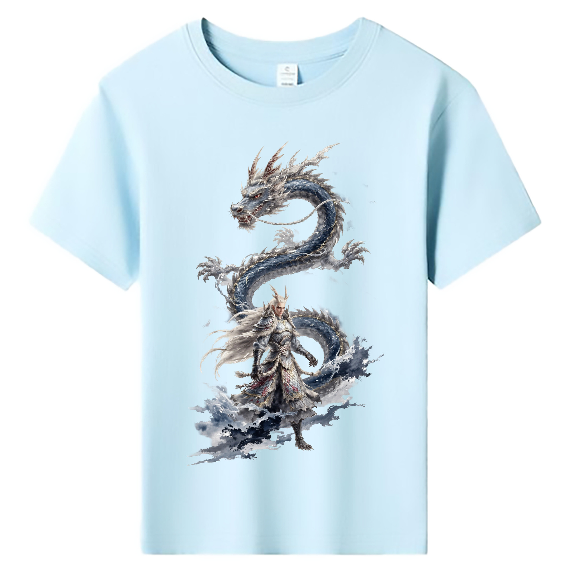 （画像用） Ne Zha 2 ナタ 魔童の大暴れ 綿100％キッズTシャツ（フロントプリント）